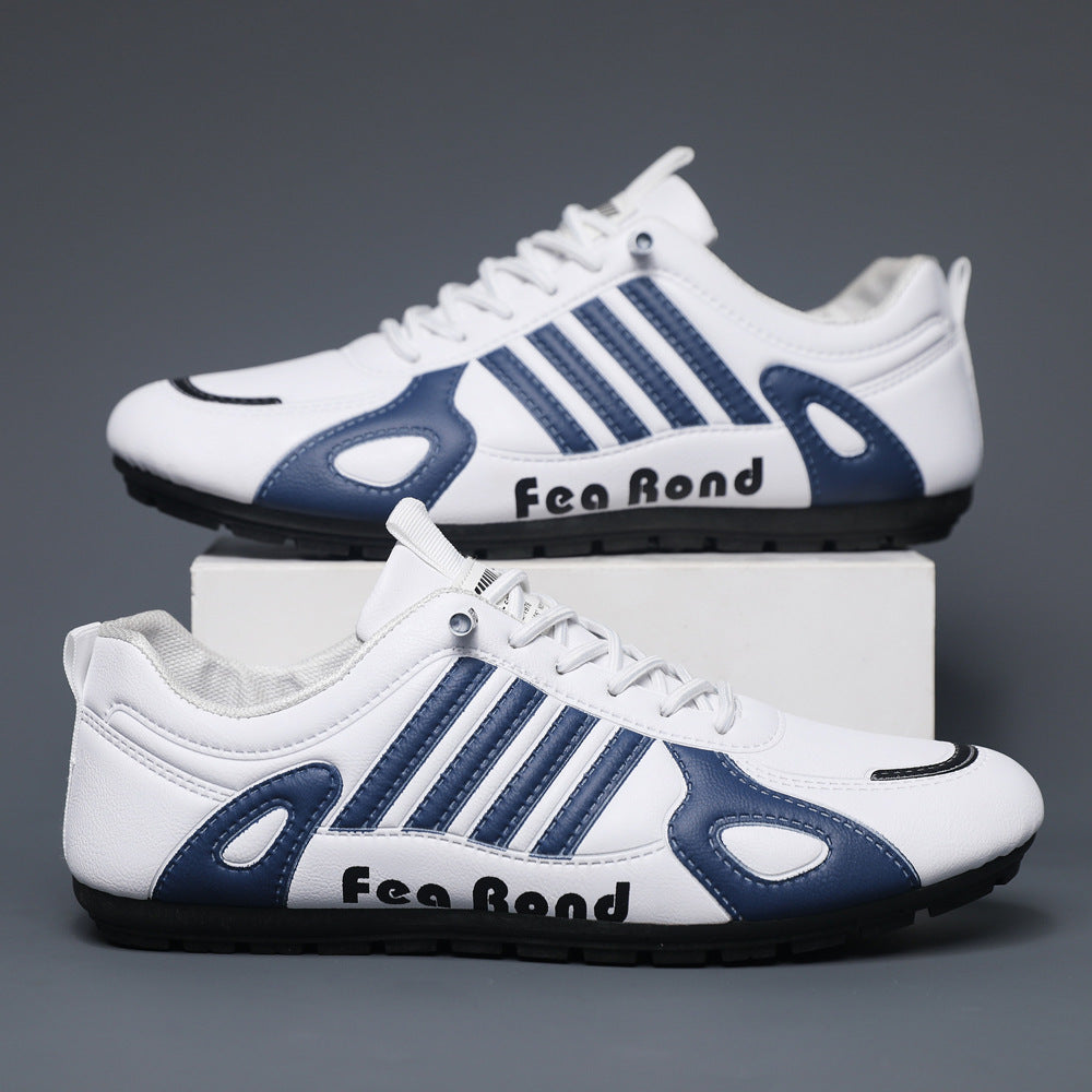 Nuevo modelo de zapatos de tacón medio para primavera y otoño, zapatos de cuero cómodos y ligeros para amantes de la comodidad, transpirables, zapatos Agam para hombres