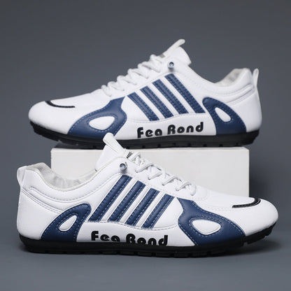 Nuevo modelo de zapatos de tacón medio para primavera y otoño, zapatos de cuero cómodos y ligeros para amantes de la comodidad, transpirables, zapatos Agam para hombres