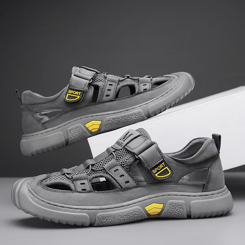 Sandalias masculinas zapatillas de montañismo Baotou resistentes al desgaste al aire libre en verano