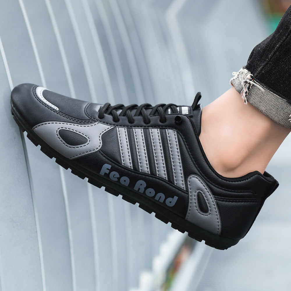 Nuevo modelo de zapatos de tacón medio para primavera y otoño, zapatos de cuero cómodos y ligeros para amantes de la comodidad, transpirables, zapatos Agam para hombres