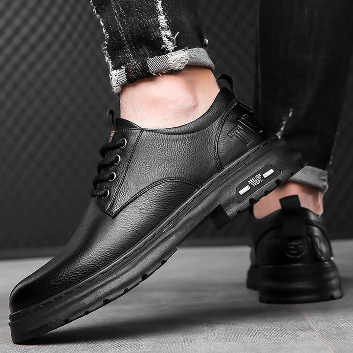 Botas Martin hombre 2025 nuevo modelo negro calzado inglés botas casuales para hombre versátiles con corte alto y medio moda