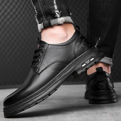 Botas Martin hombre 2025 nuevo modelo negro calzado inglés botas casuales para hombre versátiles con corte alto y medio moda