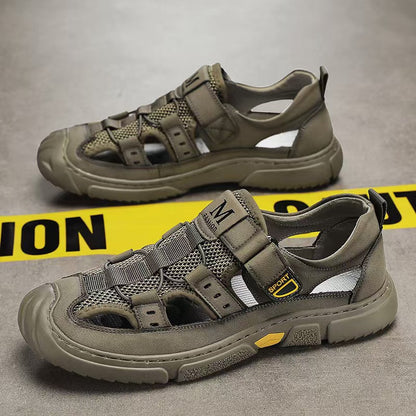 Sandalias masculinas zapatillas de montañismo Baotou resistentes al desgaste al aire libre en verano