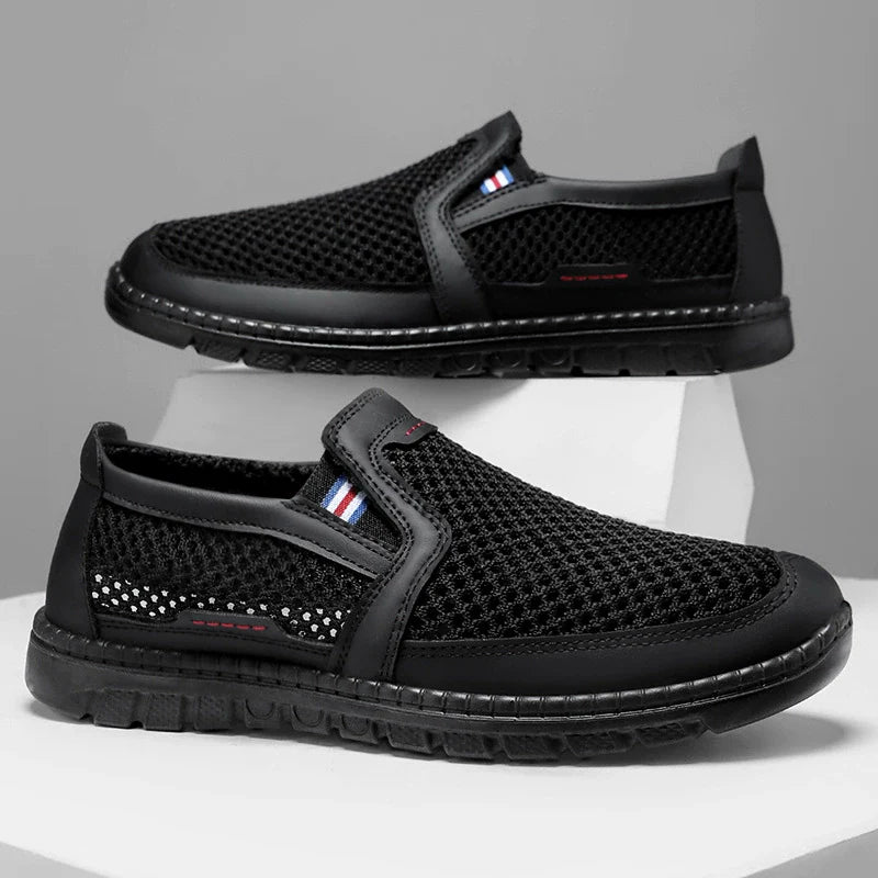 Zapatos masculinos primavera nueva superficie de red zapatos masculinos zapatos ligeros de poliuretano