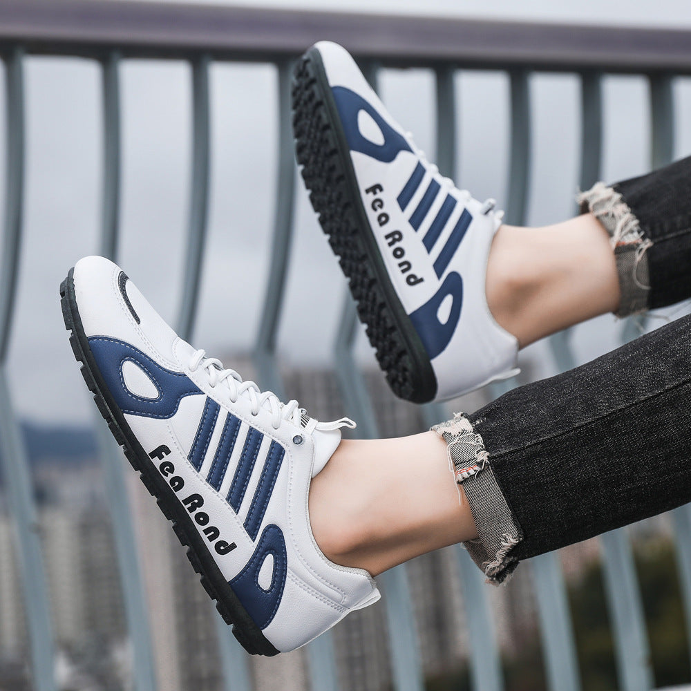 Nuevo modelo de zapatos de tacón medio para primavera y otoño, zapatos de cuero cómodos y ligeros para amantes de la comodidad, transpirables, zapatos Agam para hombres